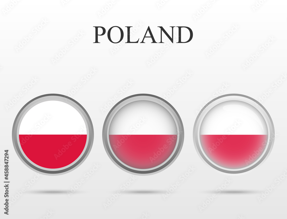Flag of Poland in the form of a circle Flag of Poland in the form of a circle