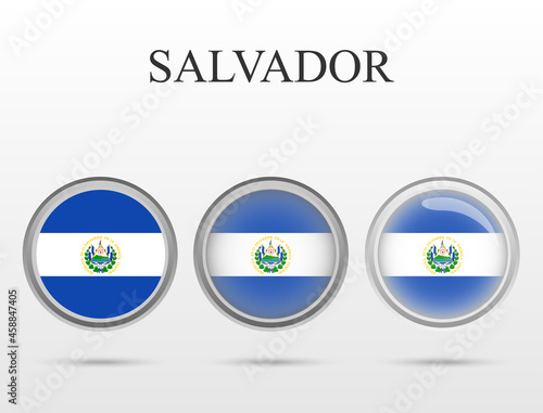 Flag of Salvador in the form of a circle Free Download Flag of Salvador in the form of a circle - GFXLoad
