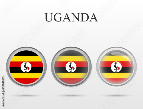 Flag of Uganda in the form of a circle Free Download Flag of Uganda in the form of a circle - GFXLoad