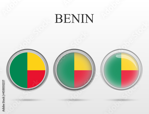 Free Download Flag of Benin in the form of a circle - GFXLoad