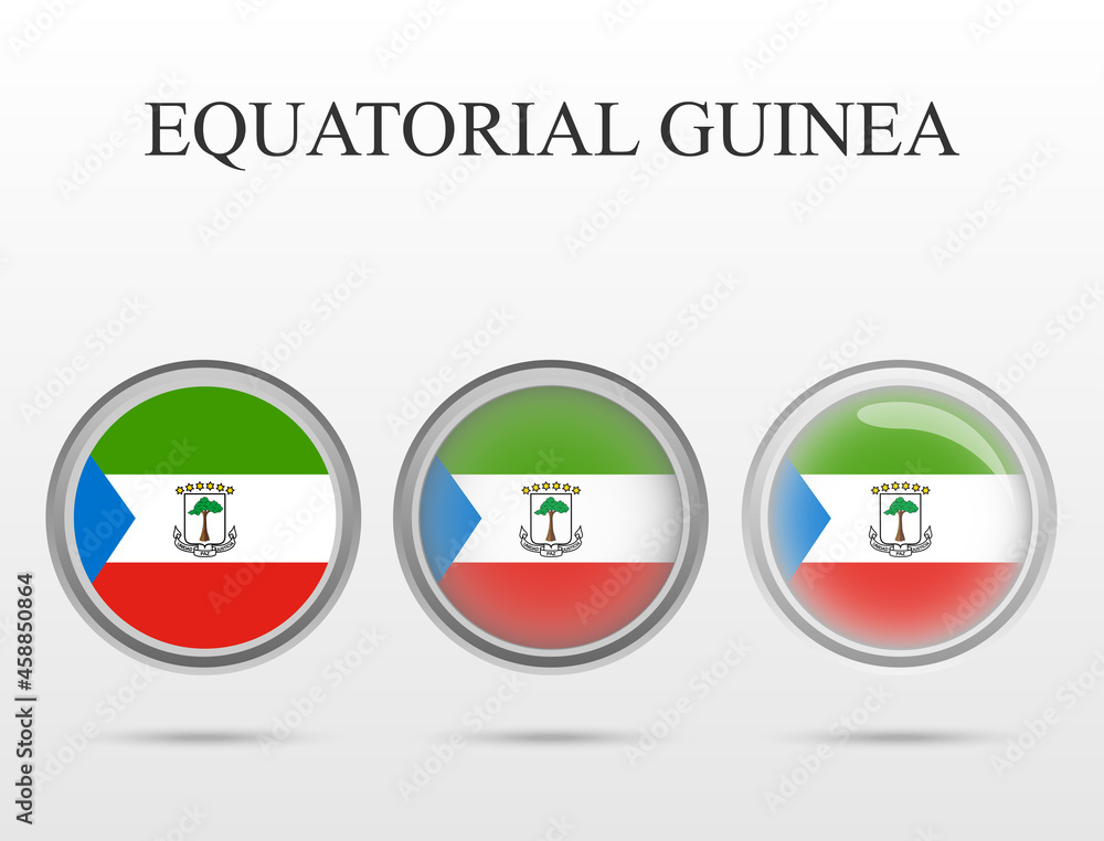 Flag of Equatorial Guinea in the form of a circle Flag of Equatorial Guinea in the form of a circle