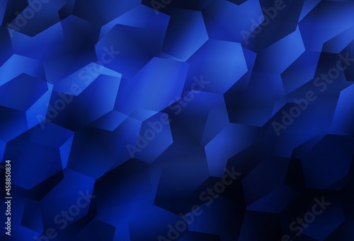 Light BLUE vector template in hexagonal style.