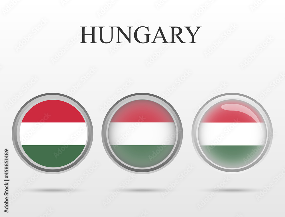 Flag of Hungary in the form of a circle Flag of Hungary in the form of a circle