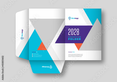 Corporate or business minimal presentation folder