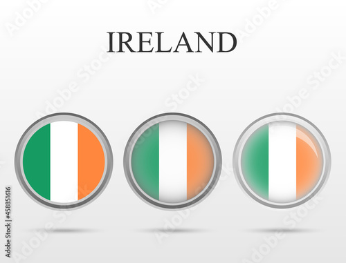Free Download Flag of Ireland in the form of a circle - GFXLoad