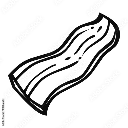 bacon of food hand drawn illustration
