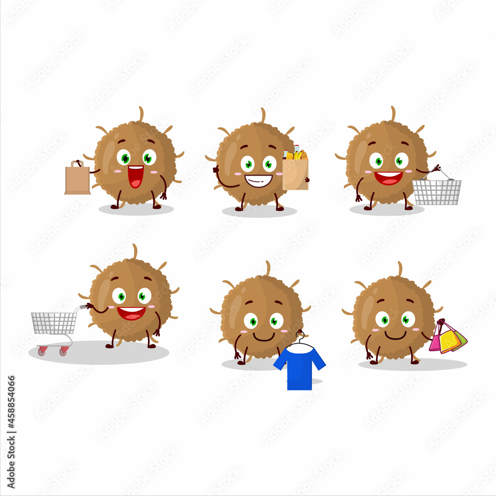 A Rich beta coronavirus mascot design style going shopping A Rich beta coronavirus mascot design style going shopping