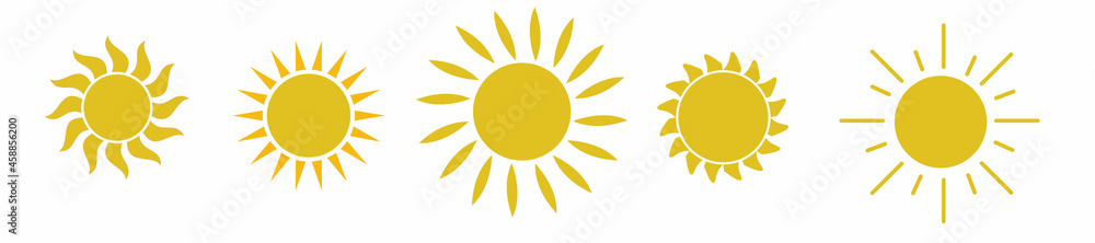 Sun icons vector symbol set
Sun icons vector symbol set