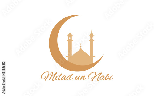 Milad-un-Nabi ,birthday of the Prophet Muhammad (peace be upon him), celebration poster, greeting card,Vector illustration.