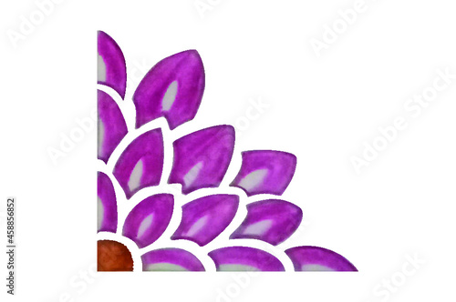 Purple flower ornament border © Arief