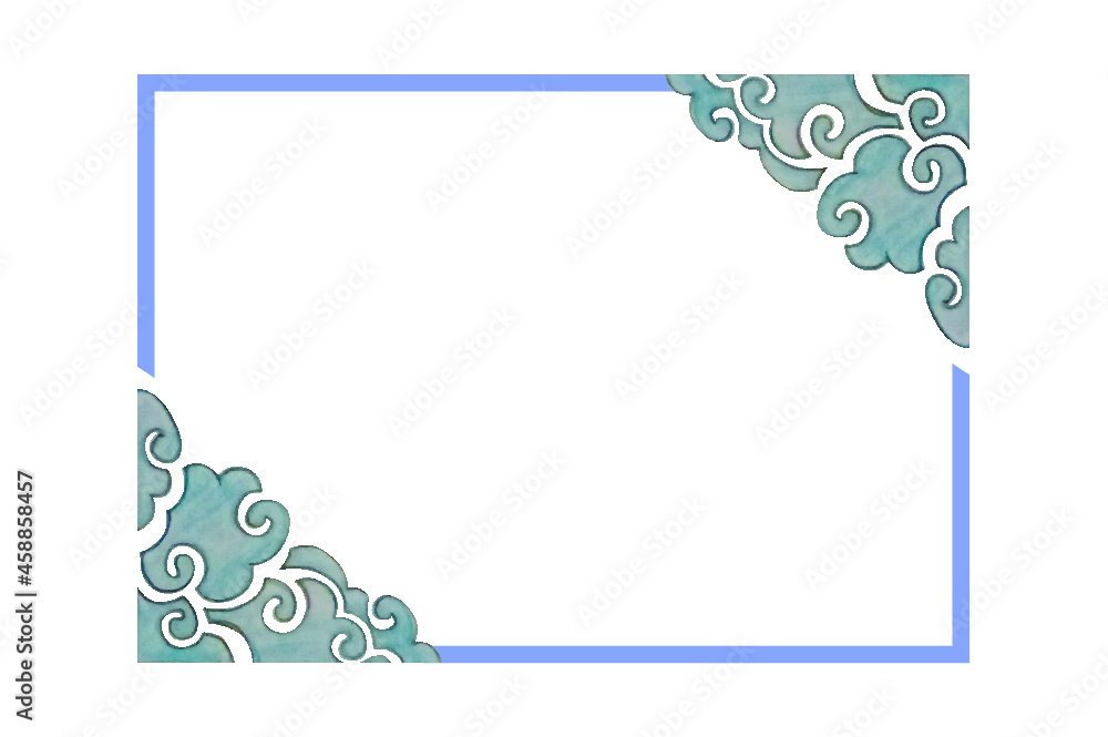 cloud ornament border cloud ornament border