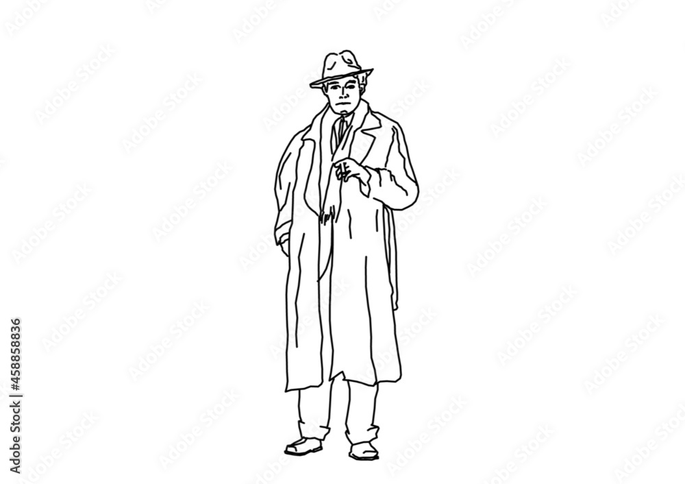 sketch of a man sketch of a man