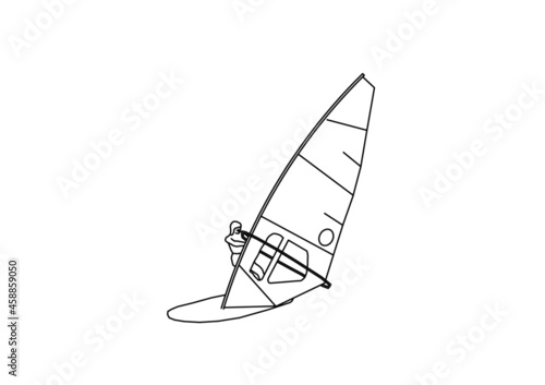 windsurfer silhouette vector