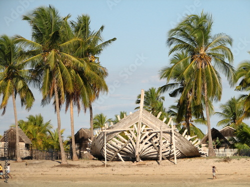 Magic picture of unachieved boat for transport, Madagascar  photo