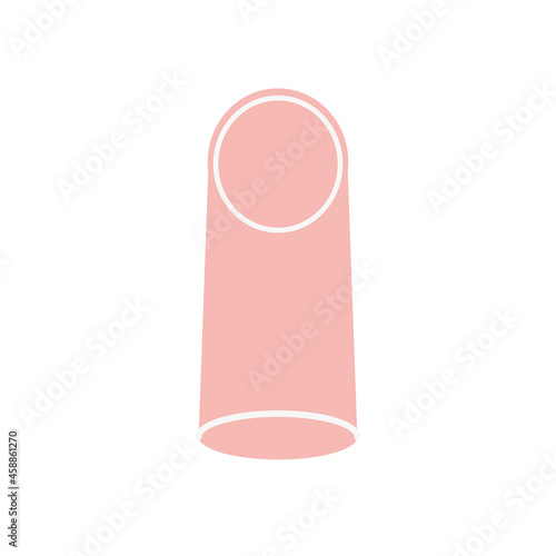 Female condom colored flat style icon. Women contraceptive birth control methods. Contraception and pregnancy prevention. Vector element isolated on white.