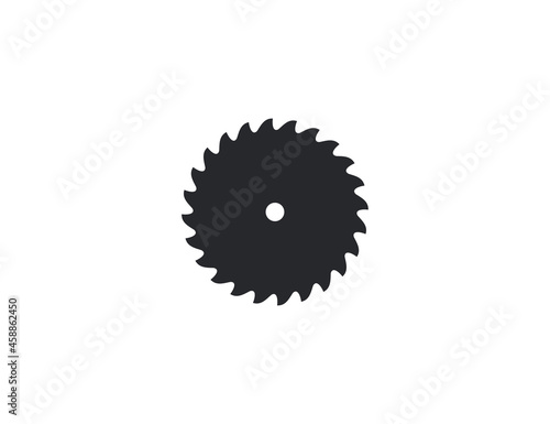 Saw blade, circular blade icon. Vector illustration. flat design.