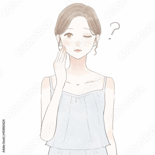 疑問を持っている女性