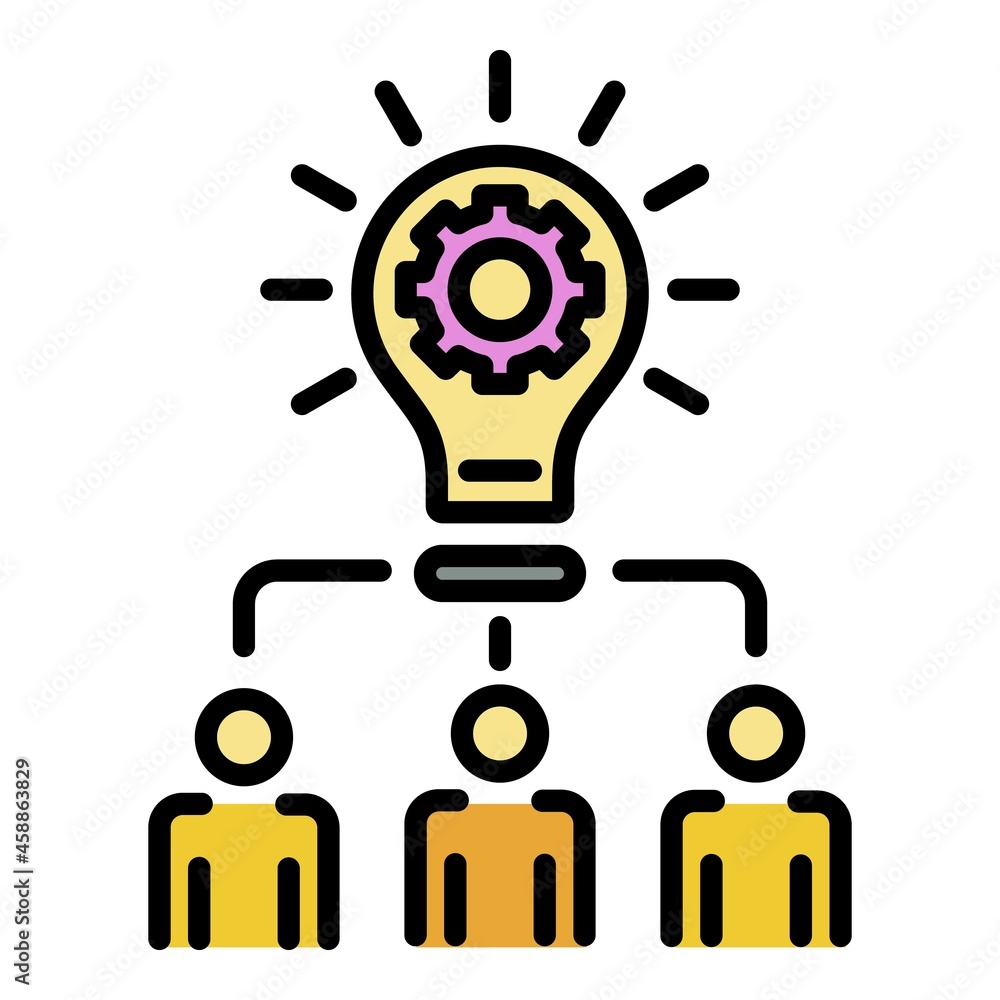 General idea icon. Outline general idea vector icon color flat isolated General idea icon. Outline general idea vector icon color flat isolated