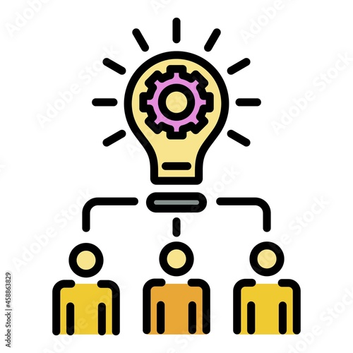 General idea icon. Outline general idea vector icon color flat isolated