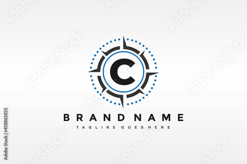 letter C compass logo
