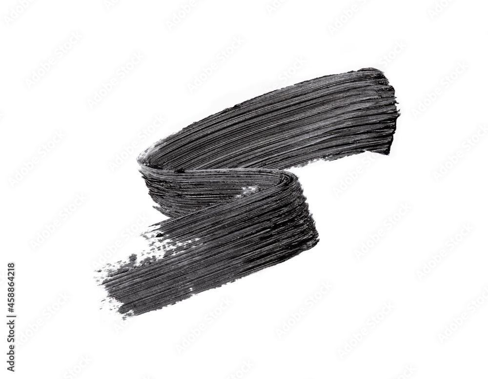 Black mascara brush strokes isolated on white
Black mascara brush strokes isolated on white