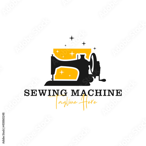 shirt sewing machine inspiration illustration logo