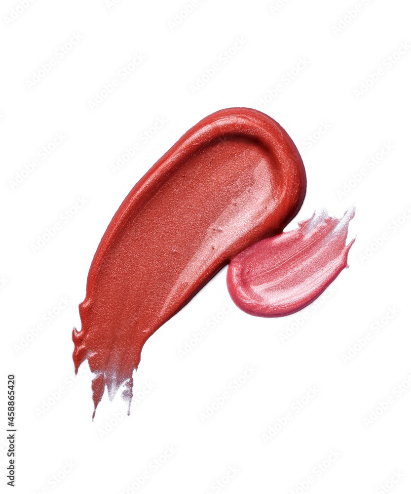 Red lip gloss isolated on white Red lip gloss isolated on white
