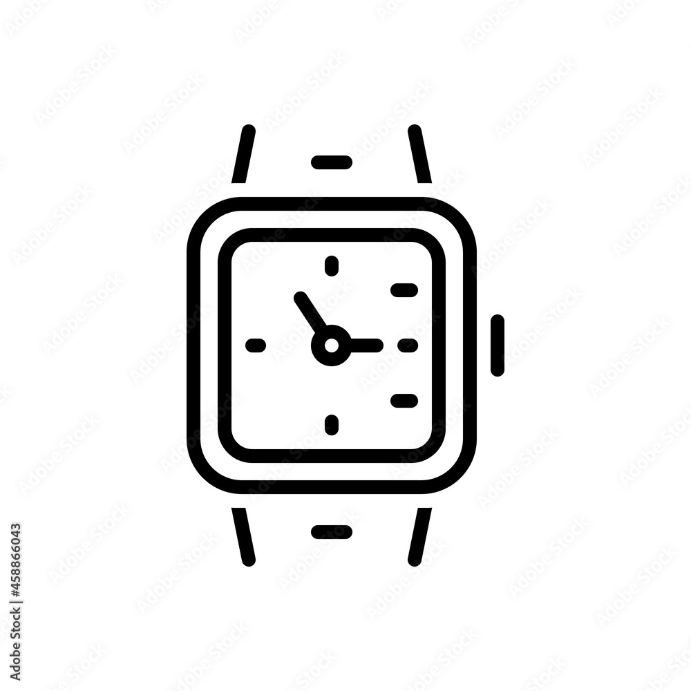 Black line icon for watch Black line icon for watch