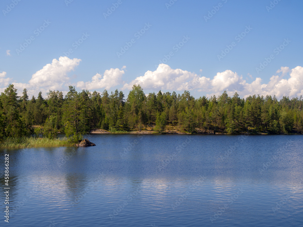 Obraz premium summer landscape with clouds