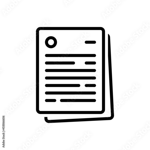 Black line icon for proposals
