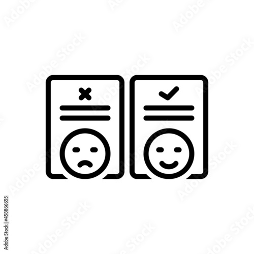 Black line icon for satisfied