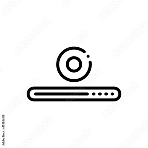 Black line icon for updating