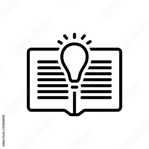 Black line icon for wit