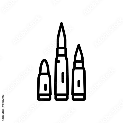 Black line icon for cartridge