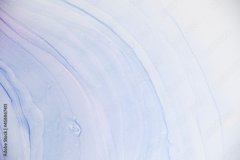 Obraz premium Blue abstract art background texture in white. delicate stains of paint on white paper. soft focus
