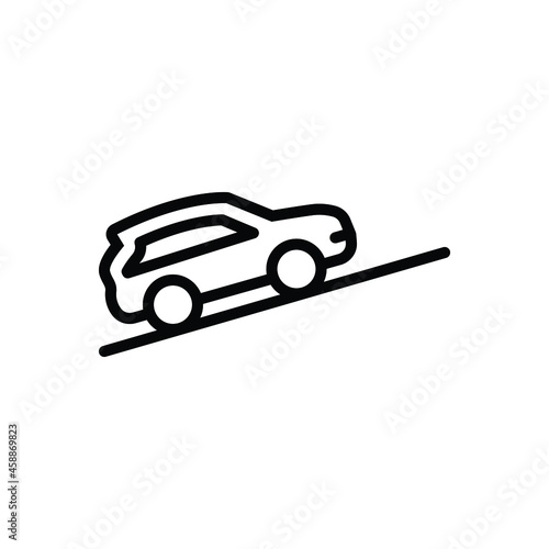 Black line icon for slope