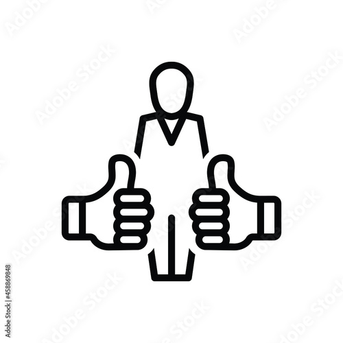 Black line icon for truly