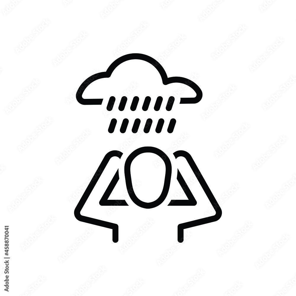 Black line icon for happens Black line icon for happens