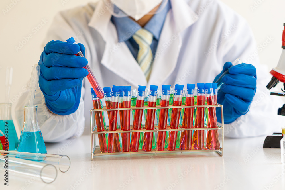 Professional healthcare researchers working in medical science