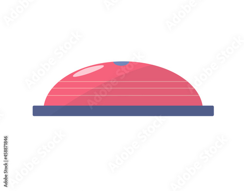 Balancing sphere or platform  for fitness classes. Vector illustration isolated on a white background. For a fitness blog.