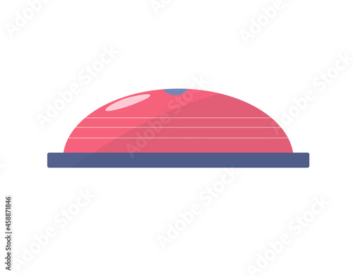 Balancing sphere or platform, for fitness classes. Vector illustration isolated on a white background. For a fitness blog.