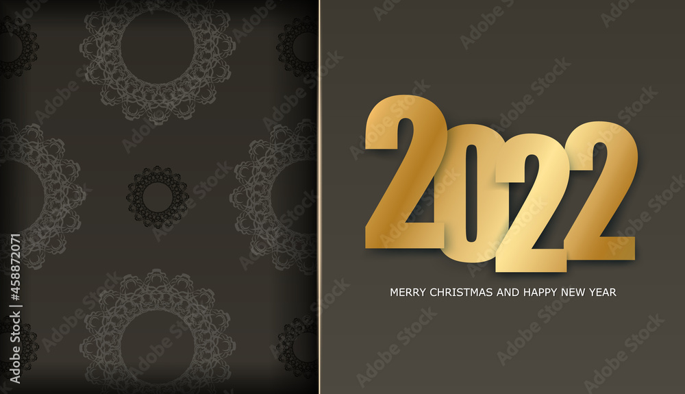 Festive Brochure 2022 Merry Christmas Brown with luxury light pattern