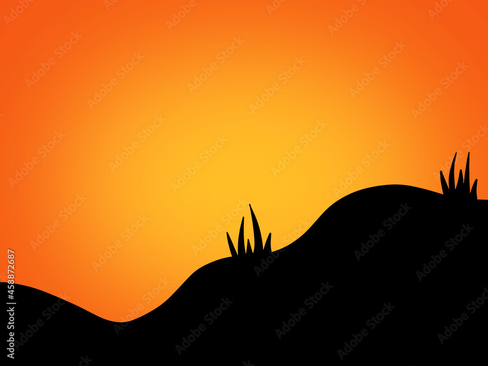 Halloween Background Orange. Background for studio room, web template, Halloween and report with smooth gradient color. Abstract orange background.