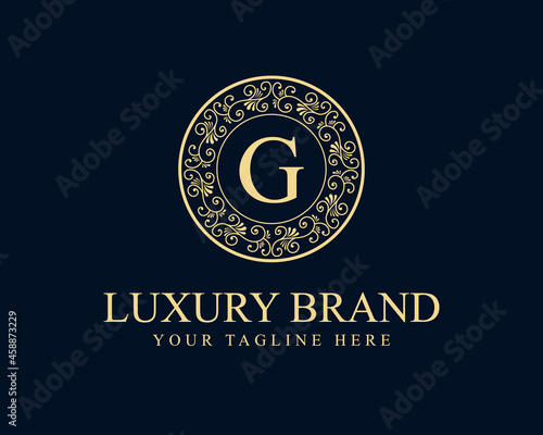Vintage ornamental vector with floral ornament Suitable for whiskey, liquor, beer, brewery, wine, barber shop, coffee shop, tattoo studio, salon, boutique, hotel, shop signage engraving illustration
