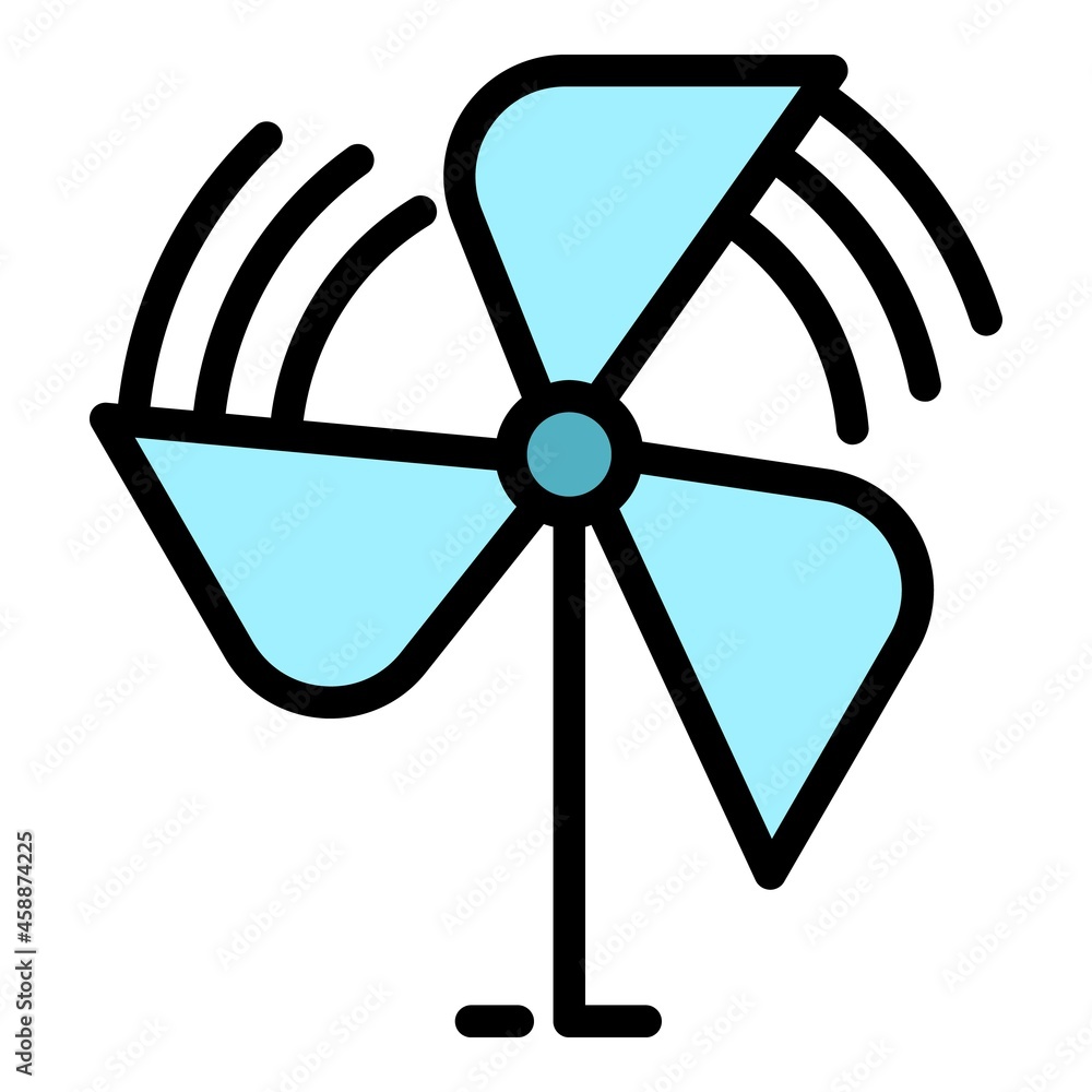 Children propeller icon. Outline children propeller vector icon color flat isolated Children propeller icon. Outline children propeller vector icon color flat isolated