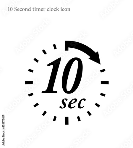 Simple 10 Seconds timer clock icon