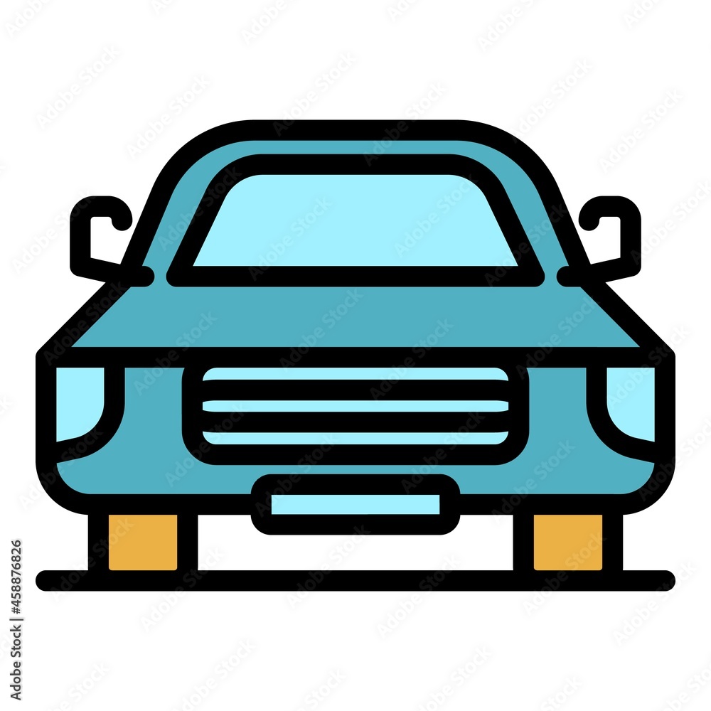 Retro car icon. Outline retro car vector icon color flat isolated Retro car icon. Outline retro car vector icon color flat isolated