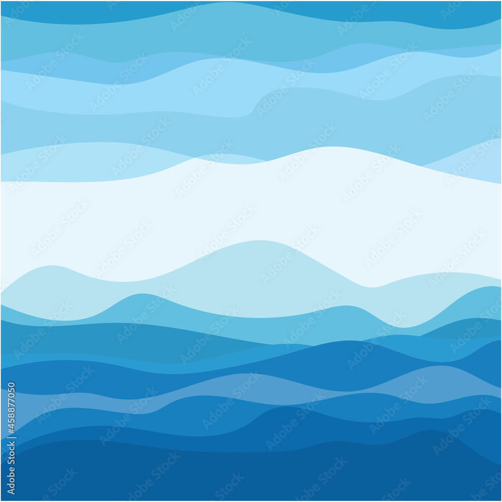 Abstract Water wave vector illustration design background