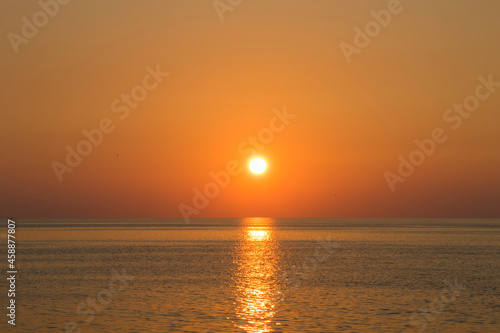 Sunset background, Black sea sunset view and landscape in Georgia © taidundua