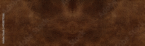 Fotografija Genuine cowhide texture close up, brown cowhide texture can be background